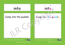 Load image into Gallery viewer, ILR Flash Word Sentence Cards Set 1