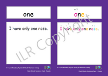 Load image into Gallery viewer, ILR Flash Word Sentence Cards Set 1