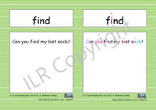Load image into Gallery viewer, ILR Flash Word Sentence Cards Set 2